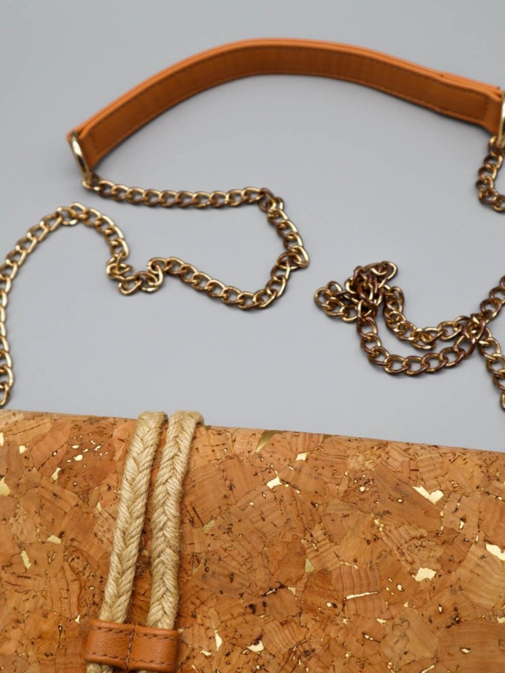 Convertible Cork Clutch Crossbody Bag Purse Sondra Roberts Boho Coastal Beachy - Picture 6 of 9